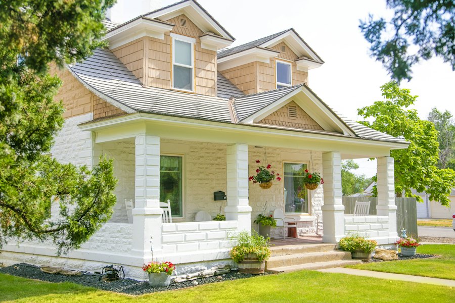 White and brown family home